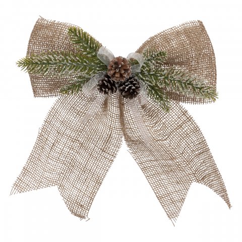 DK NOEUD JUTE DECO 33X38CM