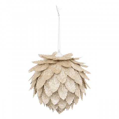 SUJET DE NOEL CAG PLF MULT FEUIL OR 10CM