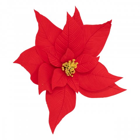 SUJET DE NOEL POINSETTIA XL ROUGE 45CM