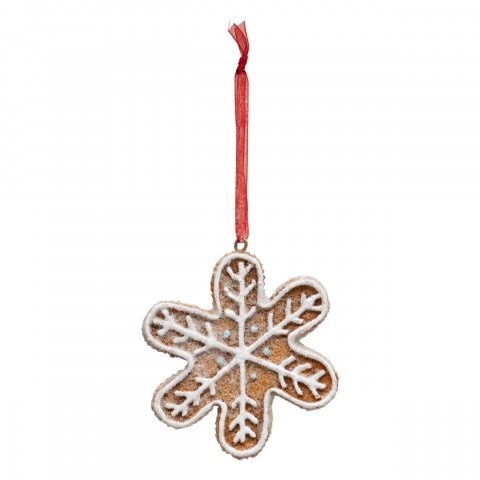 SUJET DE NOEL RESINE FLOCON COOKIE 8CM