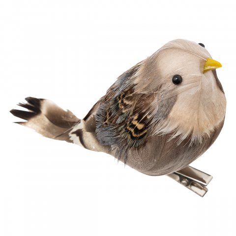 SUJET DE NOEL PLF OISEAU PLUME MARR 12CM