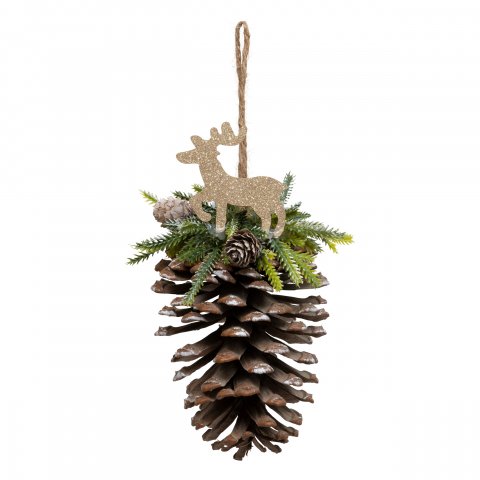 SUJET DE NOEL PDP FOUGERE PAILL 20CM