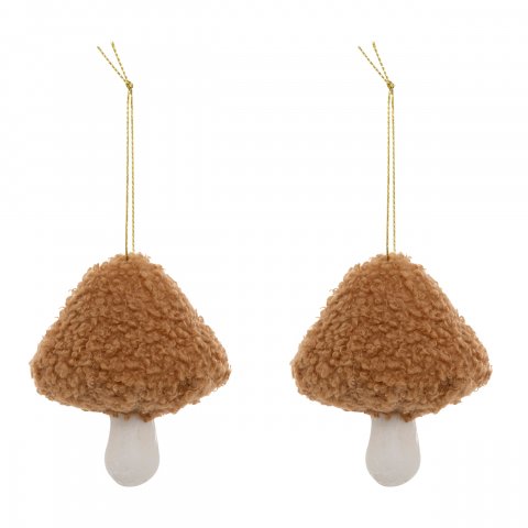 SUJET DE NOEL PLAST CHAMPI X2 DOUDOU 6CM